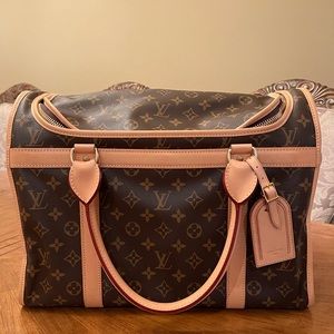 LOUIS VUITTON Monogram Sac Chin 40 Pet Carrier